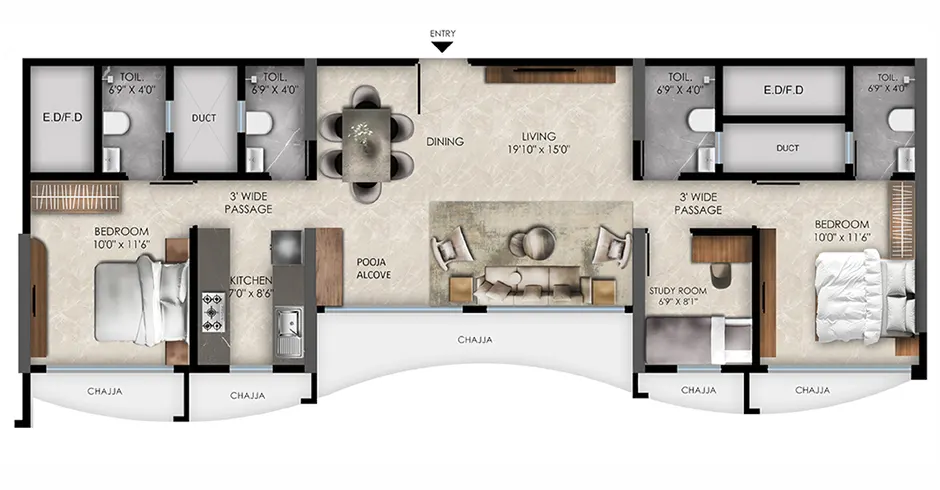 Ava Borivali Bliss Floor Plans