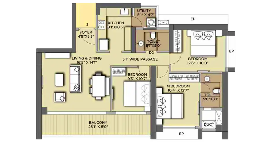 Crystal Antras Thane West Floor Plans