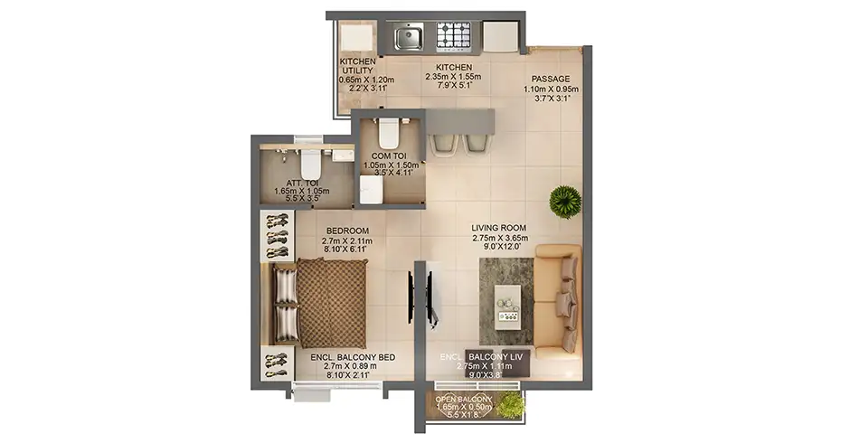 Dosti One Mumbai 1 Home Floor Plans