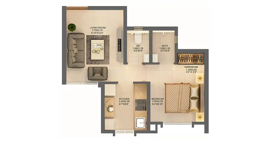 Dosti One Mumbai 1 Home Floor Plans