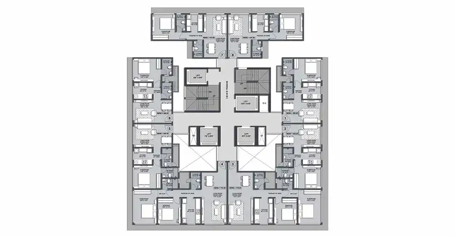 La Residency Kolshet Floor Plans