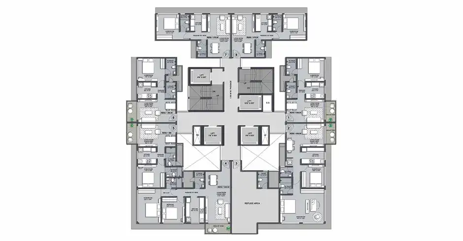 La Residency Kolshet Floor Plans