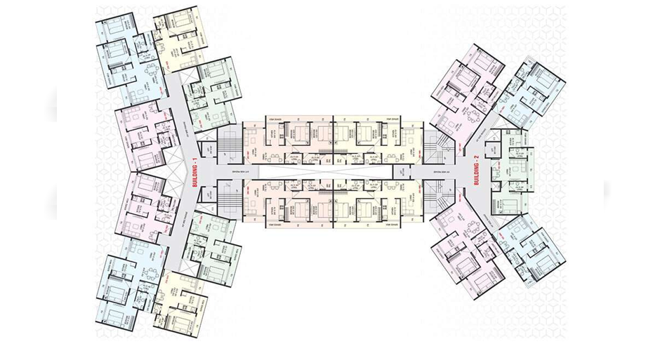 Om Aditya Paraiso Shilphata Floor Plans