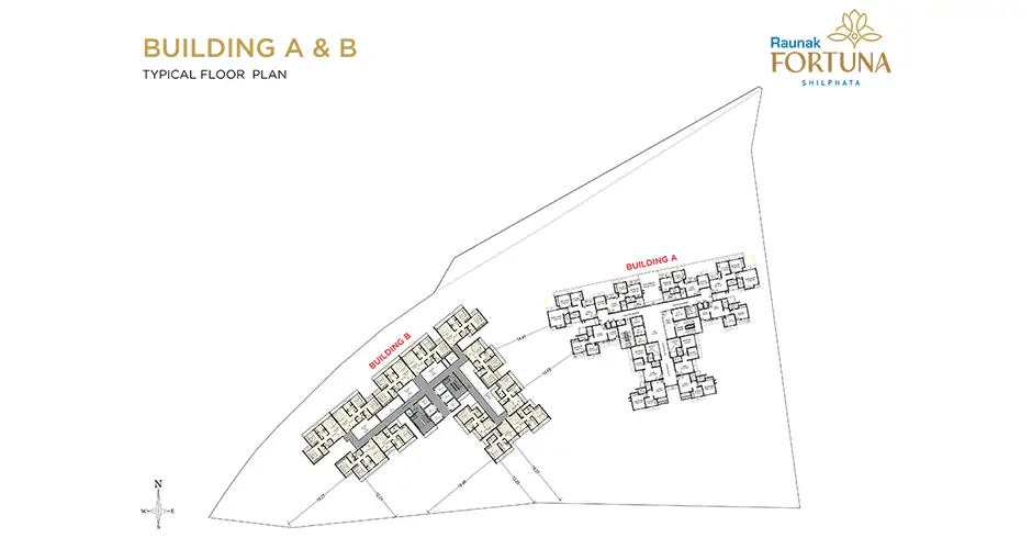 Raunak Fortuna Shilphata Floor Plans