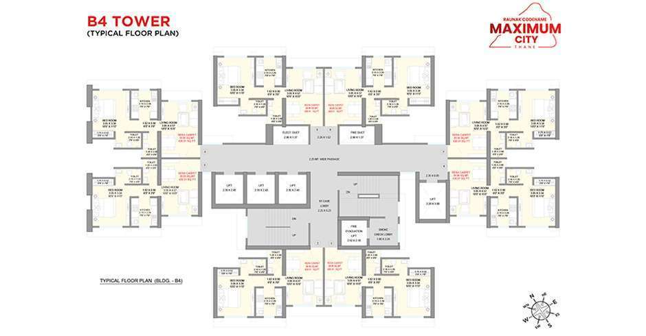 Raunak Maximum City Thane Floor Plan