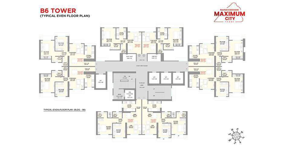 Raunak Maximum City Thane Floor Plan