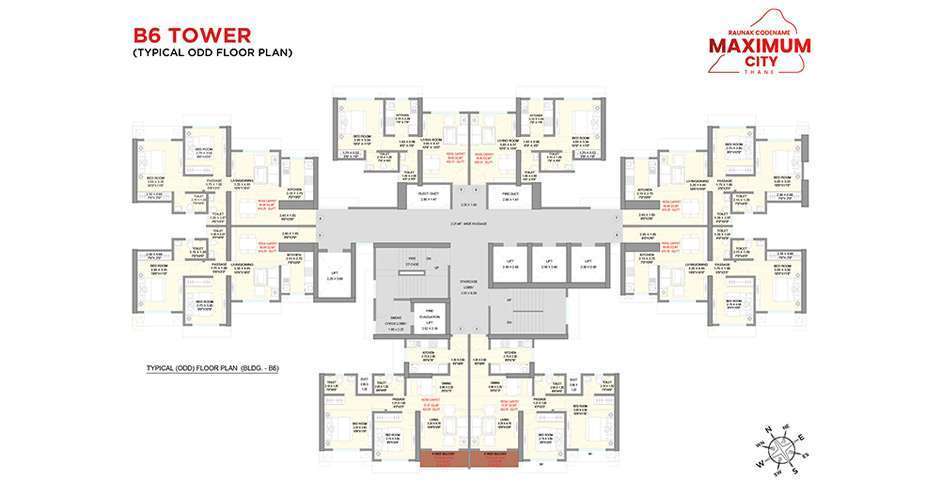 Raunak Maximum City Thane Floor Plan