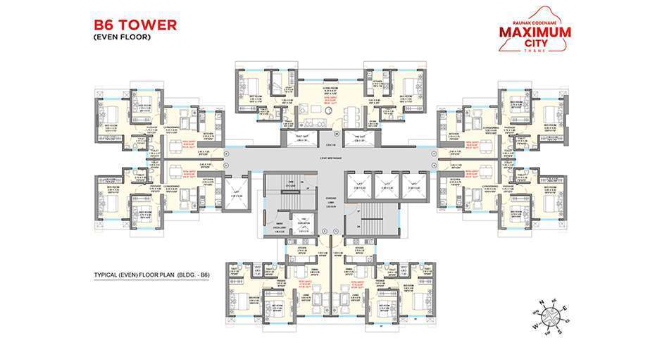 Raunak Maximum City Thane Floor Plan