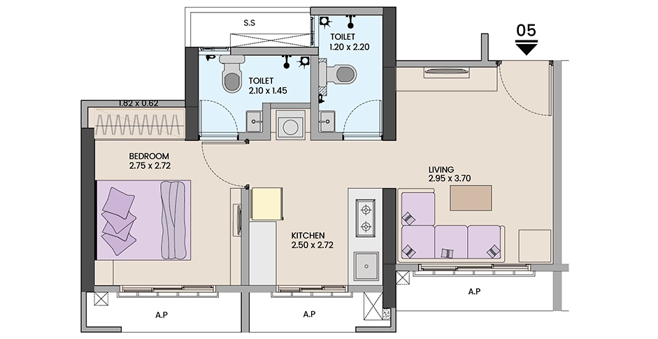 Raunak Serene 1 BHK