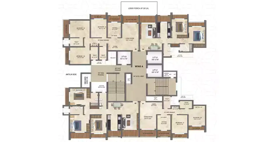 Regency Antilia Antilia Kalyan Floor Plans