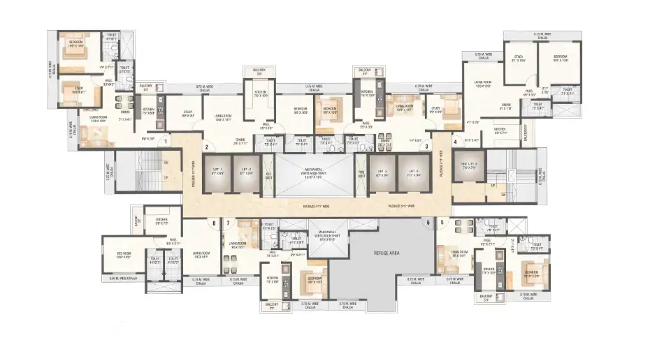 Galicia Kolshet Thane Floor Plans