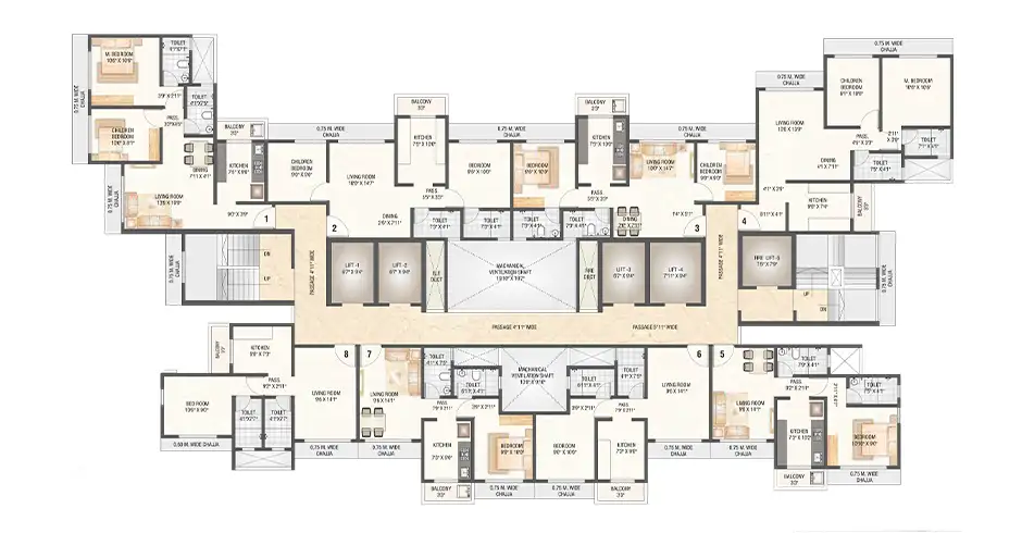 Galicia Kolshet Thane Floor Plans