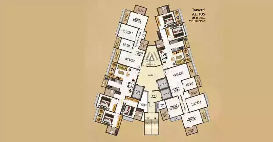 Tharwani Vedant Palacia Floor Plans